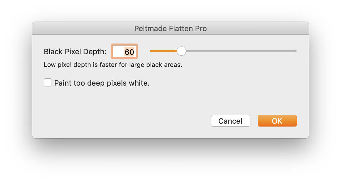 macOS Flatten Pro dialog